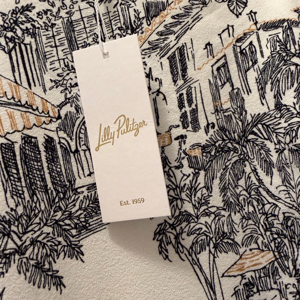 NWT LILLY PULITZER LU DRESS SIZE 8 COCONUT PB ANNIVERSARY TOILE - Picture 4 of 15